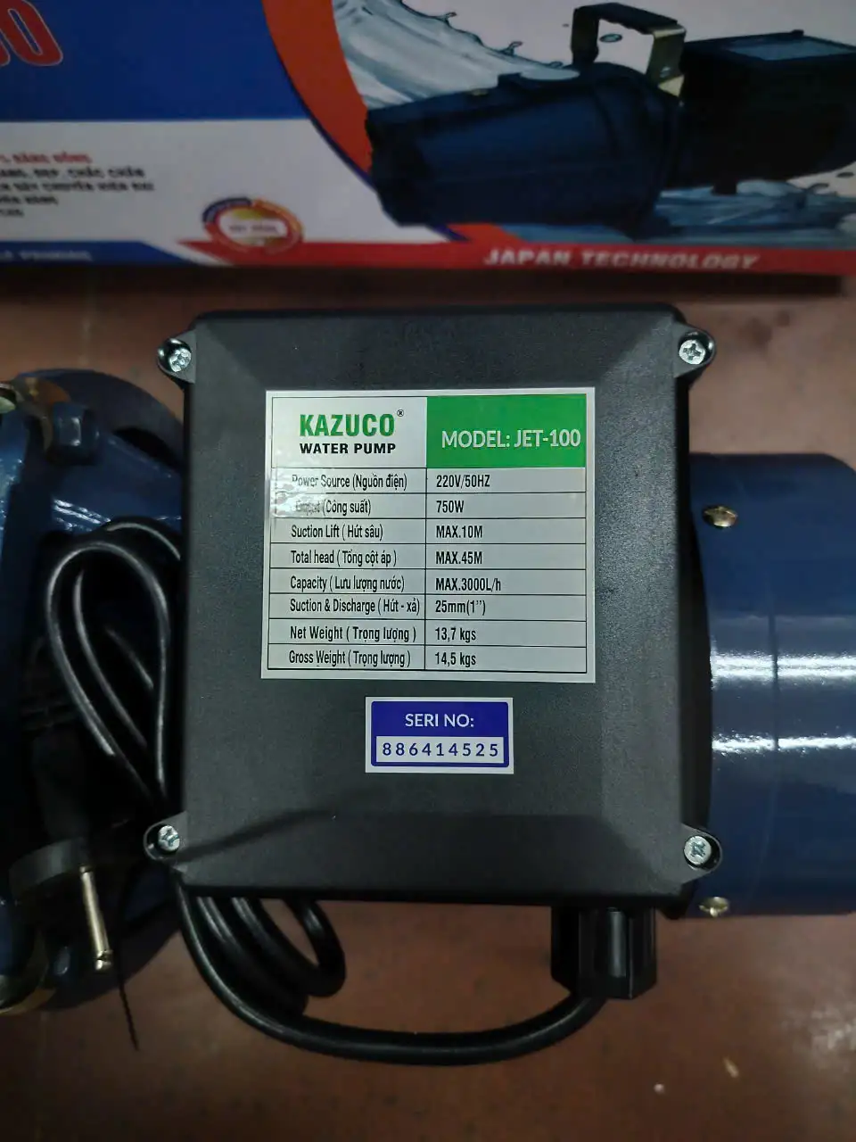 Máy Bơm Nước Con Lợn KAZUCO 750 W Moden JET 100